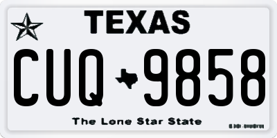 TX license plate CUQ9858