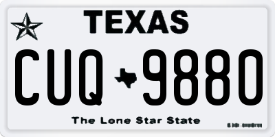 TX license plate CUQ9880