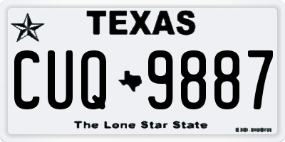 TX license plate CUQ9887