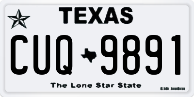 TX license plate CUQ9891