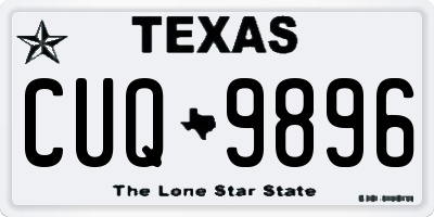 TX license plate CUQ9896
