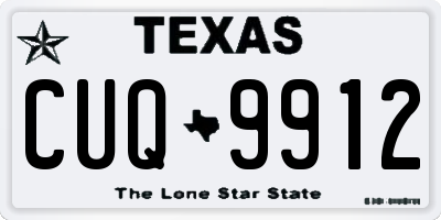 TX license plate CUQ9912