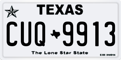 TX license plate CUQ9913