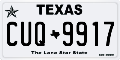 TX license plate CUQ9917