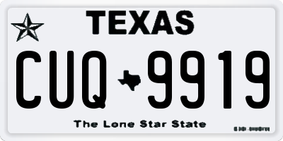TX license plate CUQ9919