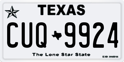 TX license plate CUQ9924