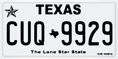 TX license plate CUQ9929