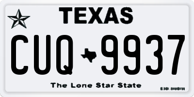 TX license plate CUQ9937