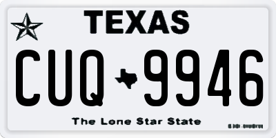TX license plate CUQ9946