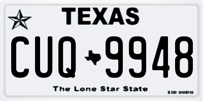 TX license plate CUQ9948