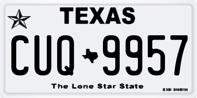 TX license plate CUQ9957