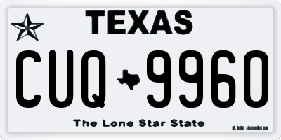 TX license plate CUQ9960