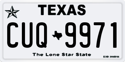 TX license plate CUQ9971