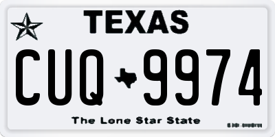 TX license plate CUQ9974
