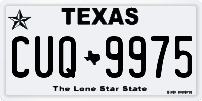 TX license plate CUQ9975