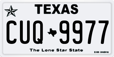 TX license plate CUQ9977