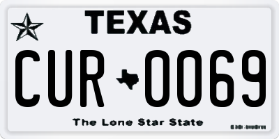 TX license plate CUR0069