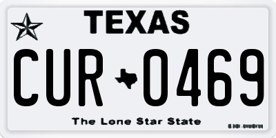 TX license plate CUR0469