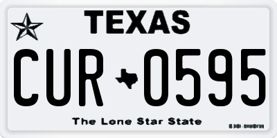 TX license plate CUR0595
