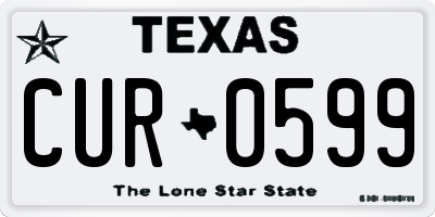 TX license plate CUR0599