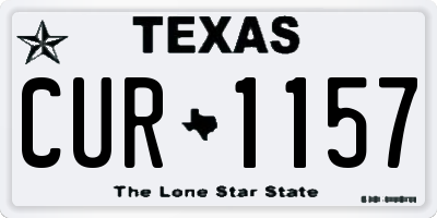 TX license plate CUR1157