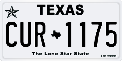 TX license plate CUR1175
