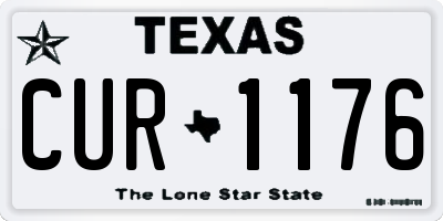 TX license plate CUR1176