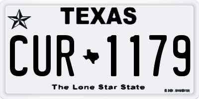 TX license plate CUR1179
