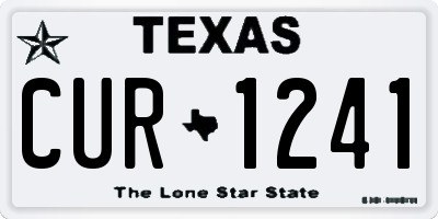 TX license plate CUR1241