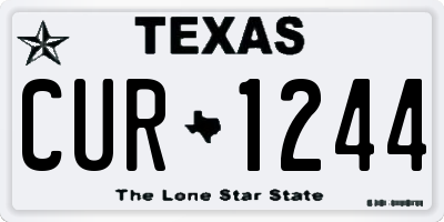 TX license plate CUR1244