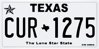 TX license plate CUR1275