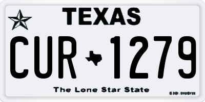 TX license plate CUR1279