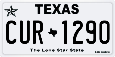 TX license plate CUR1290
