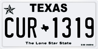 TX license plate CUR1319