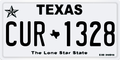 TX license plate CUR1328