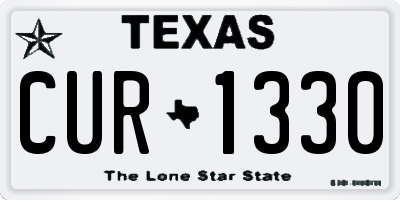 TX license plate CUR1330
