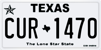 TX license plate CUR1470