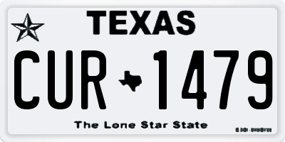 TX license plate CUR1479