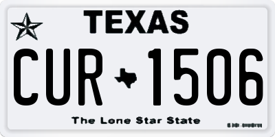 TX license plate CUR1506