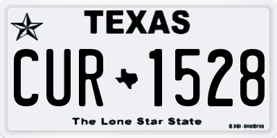TX license plate CUR1528