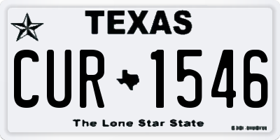 TX license plate CUR1546