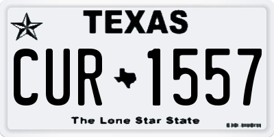 TX license plate CUR1557