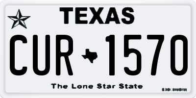 TX license plate CUR1570
