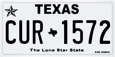 TX license plate CUR1572