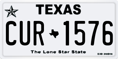 TX license plate CUR1576