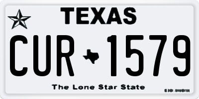 TX license plate CUR1579