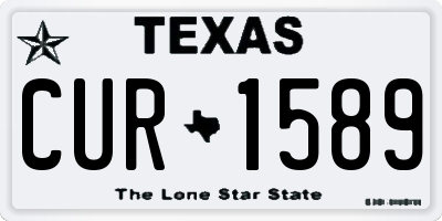 TX license plate CUR1589