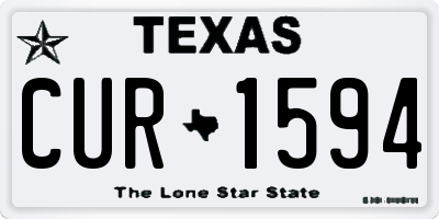 TX license plate CUR1594