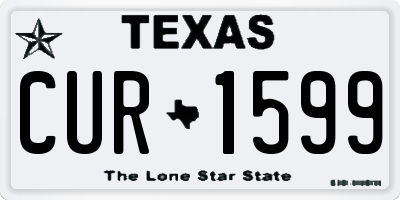 TX license plate CUR1599
