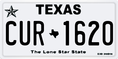 TX license plate CUR1620